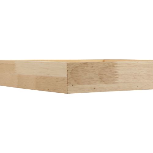 Floristik24 Plateau en bois plateau décoratif bois carré naturel 25×25×3.5cm