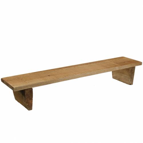 Plateau en bois avec pieds naturel 58cm H10cm-37350-017