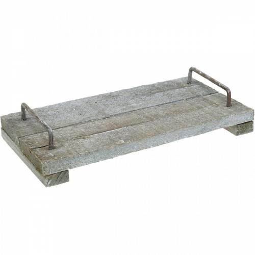 Floristik24 Plateau en bois, shabby chic, plateau déco avec pieds, décoration de table 30cm