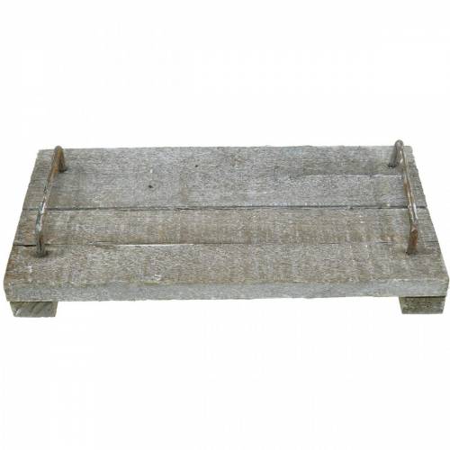Article Plateau en bois, shabby chic, plateau déco avec pieds, décoration de table 30cm