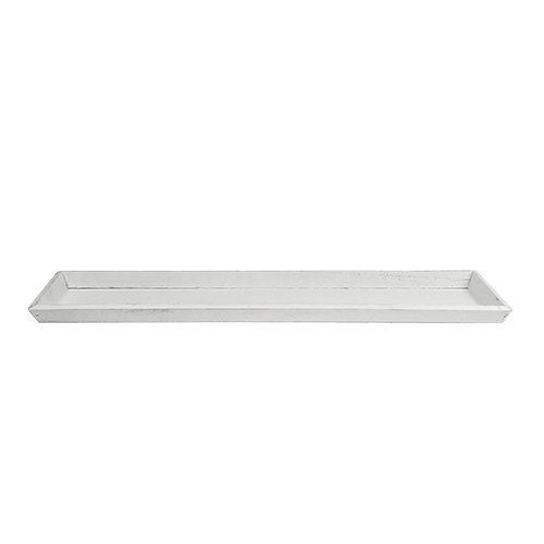 Floristik24 Plateau en bois blanc L57.5cm L16cm H3cm 1p