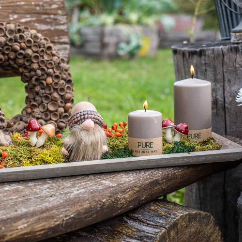 Floristik24 Plateau en bois gris 57cm x 17cm