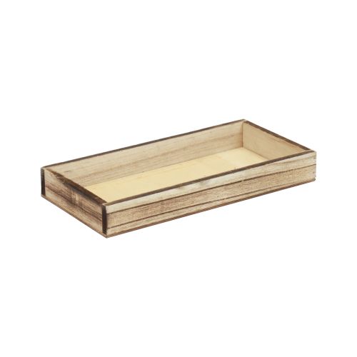 Floristik24 Plateau en bois flammé plateau décoratif décoration de table rustique 20×10×3cm