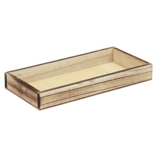 Floristik24 Plateau en bois flammé plateau décoratif décoration de table rustique 30×15×3cm