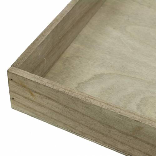 Article Plateau en bois nature lot de 2 carrés 40x40/30x30cm