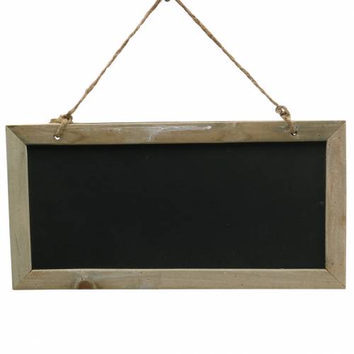 Floristik24 Ardoise avec bord en bois à accrocher naturel 30x15cm 5pcs