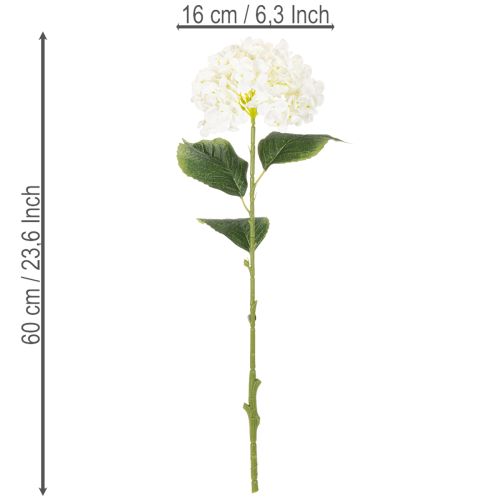 Hortensia artificiel à longue tige, fleur artificielle de 60 cm | Floristik24.be
