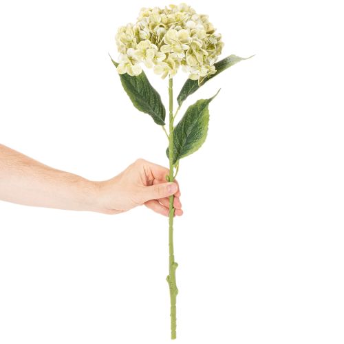 Fleur d'hortensia artificielle à longue tige et feuilles, 60 cm | Floristik24.be