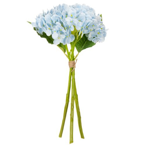 Article Fleurs d'hortensia artificielles, design réaliste, pour la décoration du salon, 34 cm, lot de 3
