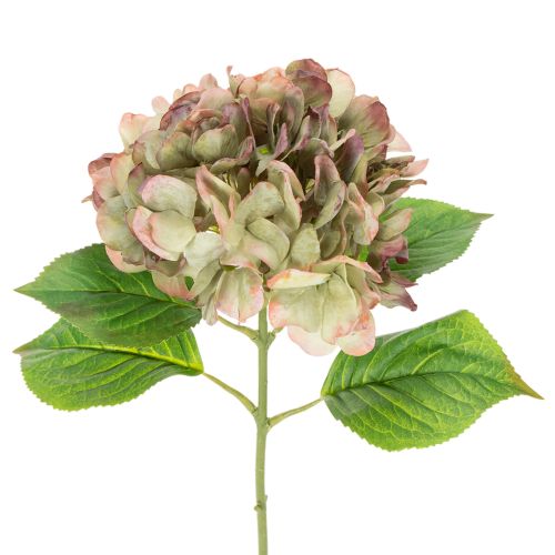 Fleur décorative d'hortensia artificiel avec tige, 46 cm