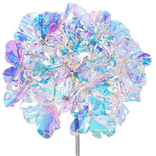 Branche d'hortensia artificielle fleurie aux couleurs irisées, 36 cm, lot de 2