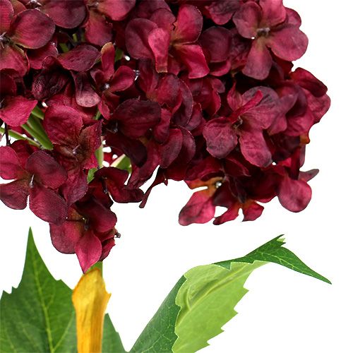 Article Hortensia artificiel rouge foncé 80cm 1pc