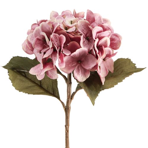 Hortensia artificiel en soie rose 52 cm