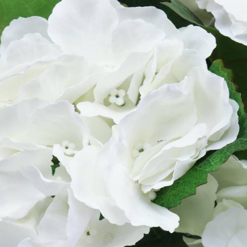 Article Hortensia dans un pot de fleur Artificiel Blanc 35cm