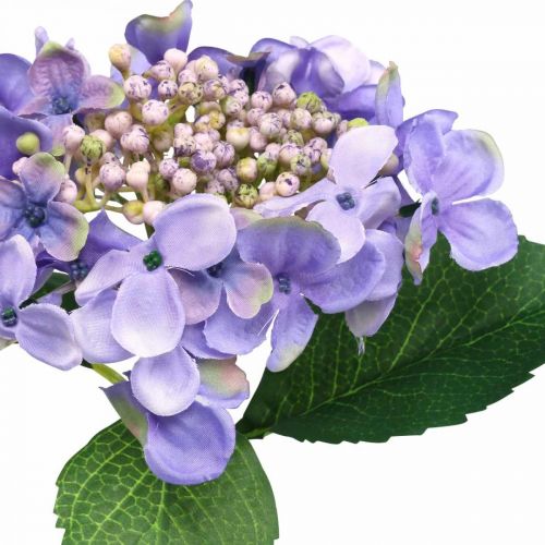 Article Hortensia déco, fleur en soie, plante artificielle violet L44cm