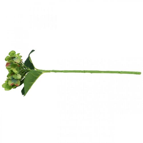 Article Hortensia artificiel, décoration florale, fleur en soie verte L44cm