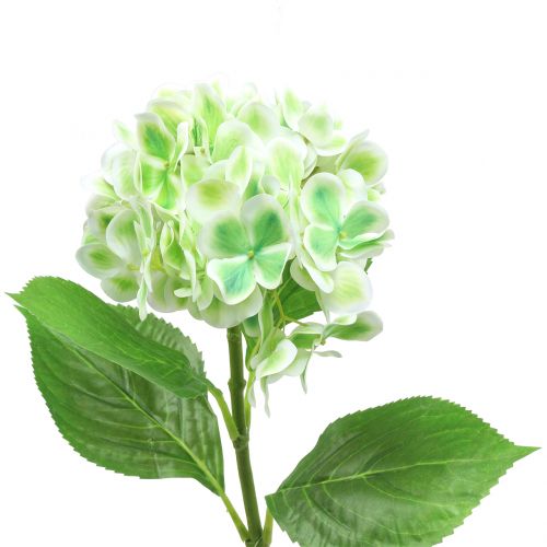 Hortensia artificiel vert, blanc 68cm