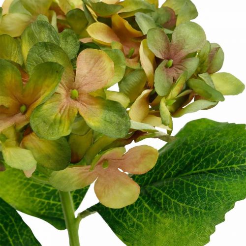 Floristik24 Hortensia artificiel Vert, Jaune fleur artificielle H35cm