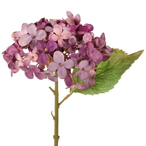 Hortensias artificiels violets, fleurs artificielles, 34 cm, 2 pièces