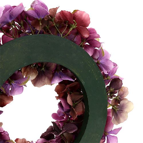 Floristik24 Chapelet d’hortensia Ø35cm Violet, mauve