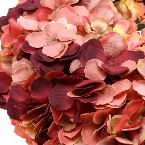 Floristik24 Couronne d&#39;hortensia Bourgogne Ø44cm