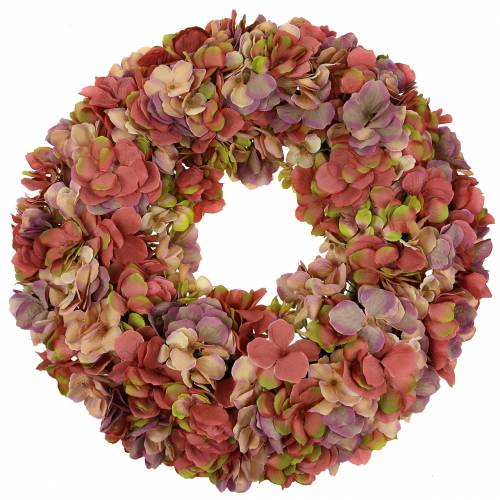 Floristik24 Couronne d'hortensia vieux rose Ø44cm