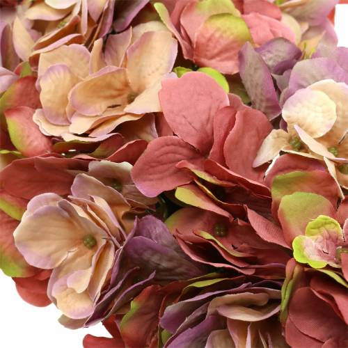 Floristik24 Couronne d'hortensia vieux rose Ø44cm