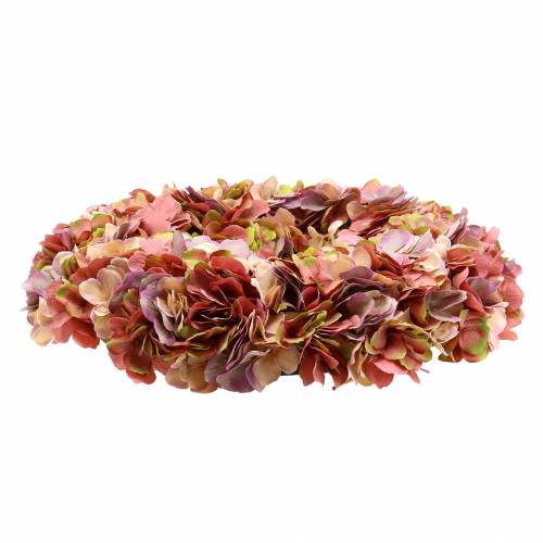 Floristik24 Couronne d'hortensia vieux rose Ø44cm