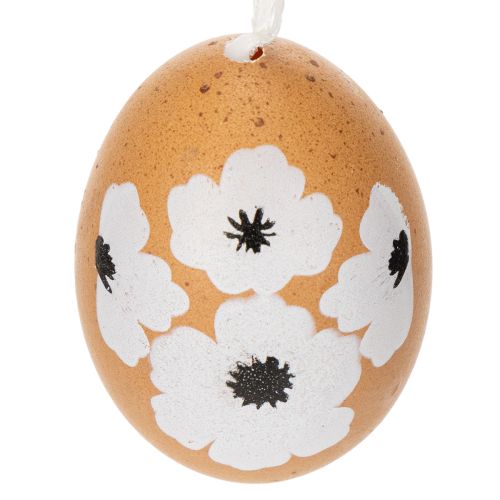Article Décoration de Pâques à suspendre, printemps, Pâques, véritables œufs de poule, naturels, 6 cm, lot de 6