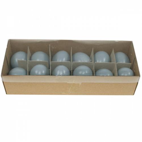 Floristik24 Oeufs de poule oeufs soufflés gris décoration de Pâques paquet de 10