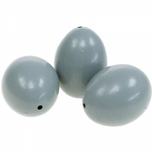 Floristik24 Oeufs de poule oeufs soufflés gris décoration de Pâques paquet de 10