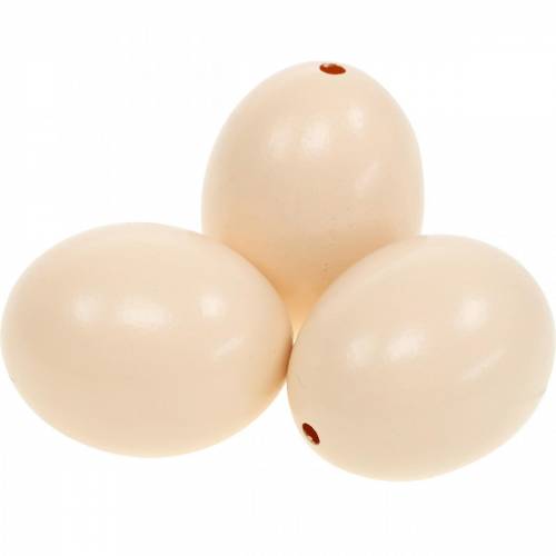 Floristik24 Oeufs de poule crème décoration de Pâques oeufs soufflés 10 pcs