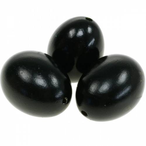 Floristik24 Oeufs de poule Décoration de Pâques noire Oeufs soufflés 10 pcs