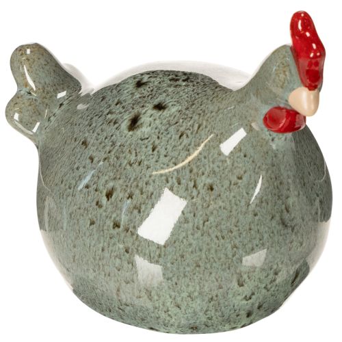 Figurine décorative de poulet en céramique pour le salon, de style rustique et de forme abstraite, 13 cm, lot de 2
