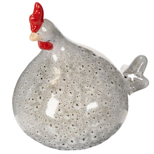 Floristik24 Figurine de poulet en céramique, design amusant pour une décoration intérieure élégante, 16 cm, lot de 2