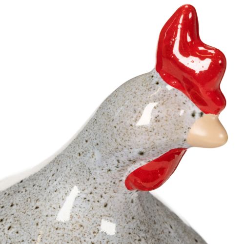 Article Figurine de poulet en céramique, design amusant pour une décoration intérieure élégante, 16 cm, lot de 2