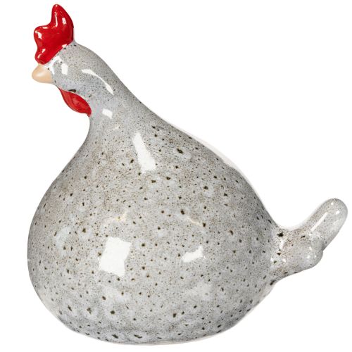 Article Figurine de poulet en céramique, design amusant pour une décoration intérieure élégante, 16 cm, lot de 2