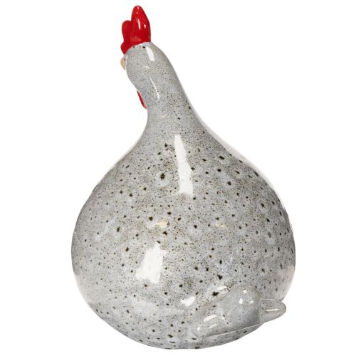 Article Figurine de poulet en céramique, design amusant pour une décoration intérieure élégante, 16 cm, lot de 2