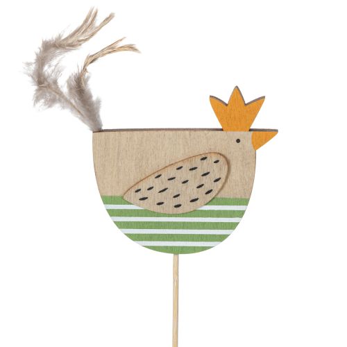 Article Piquets en forme de poule, motif Pâques, pour une décoration printanière joyeuse, 7 cm, lot de 12