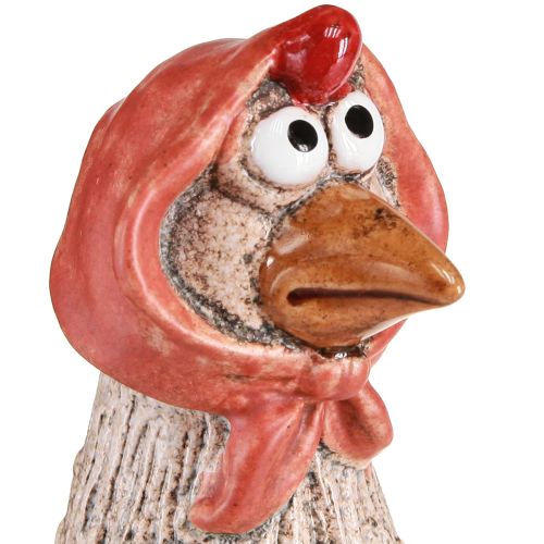 Floristik24 Poulets décoratifs en céramique Coq de Pâques et poule H20/22cm 2 pièces
