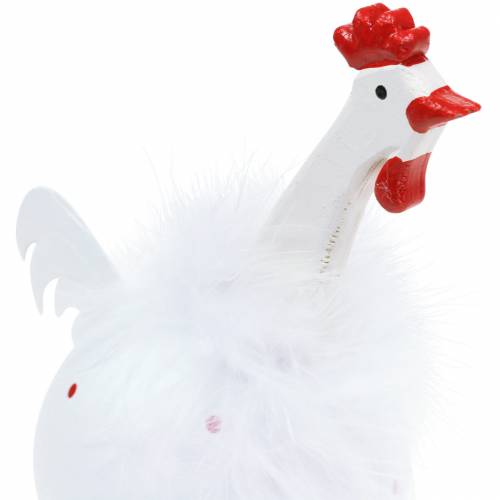 Article Poulet blanc à pois 21cm