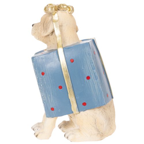 Figurine décorative représentant un chiot assis, présentée dans une boîte cadeau, 20 cm | Floristik24.be