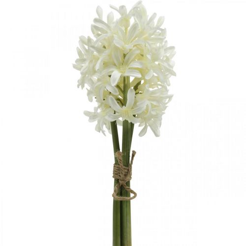 Floristik24 Jacinthe artificielle fleur artificielle blanche 28cm lot de 3pcs