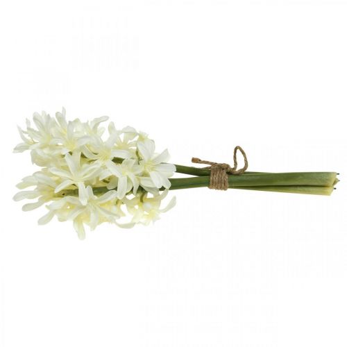 Floristik24 Jacinthe artificielle fleur artificielle blanche 28cm lot de 3pcs