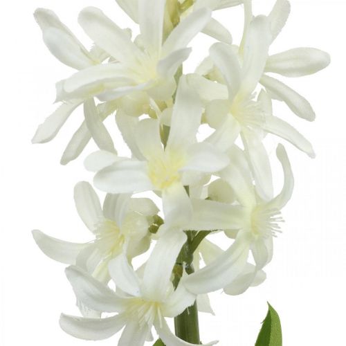Article Jacinthe artificielle avec bulbe fleur artificielle blanche à coller 29cm