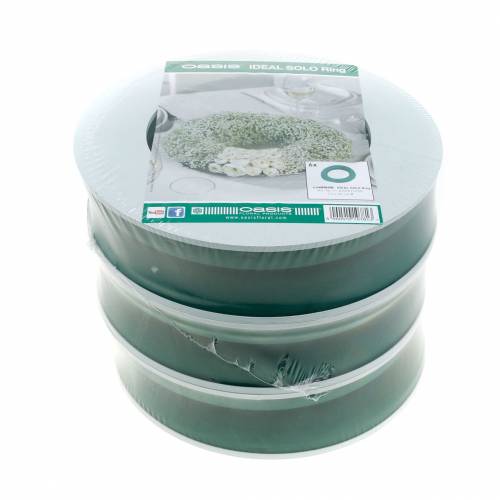 Article Anneau de couronne en mousse florale OASIS® vert H3cm Ø25cm 6 pcs