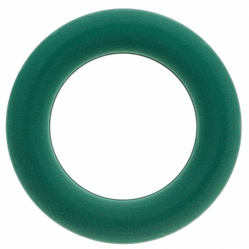 Article Anneau de couronne en mousse florale OASIS® vert H3cm Ø25cm 6 pcs