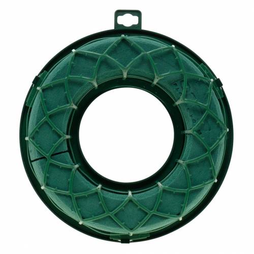 Floristik24 OASIS® IDEAL Anneau Universel Couronne Florale en Mousse Vert H4cm Ø18,5cm 5 pcs