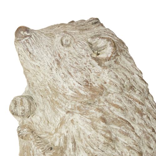 Floristik24 Figurine décorative d&#39;automne en forme de hérisson en pierre moulée blanche lavée H14,5 cm