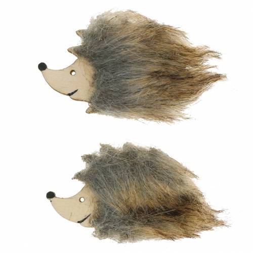 Floristik24 Hérisson de décoration d'automne avec fourrure 7cm 24 pcs